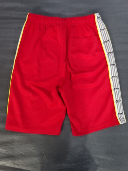 新日本プロレス×SOUL ライオンマーク ジャージハーフパンツ①(レッド)