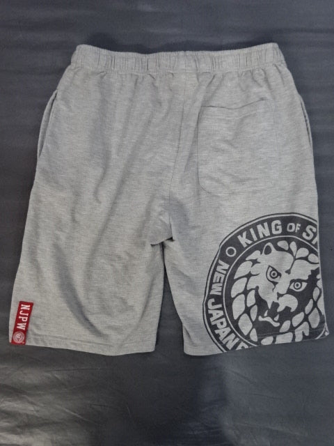 新日本プロレス×しまむら スウェットハーフパンツ①(グレー)