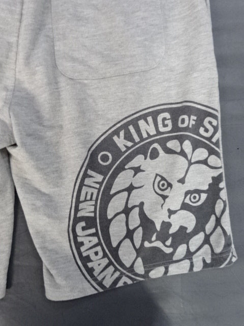 新日本プロレス×しまむら スウェットハーフパンツ①(グレー)