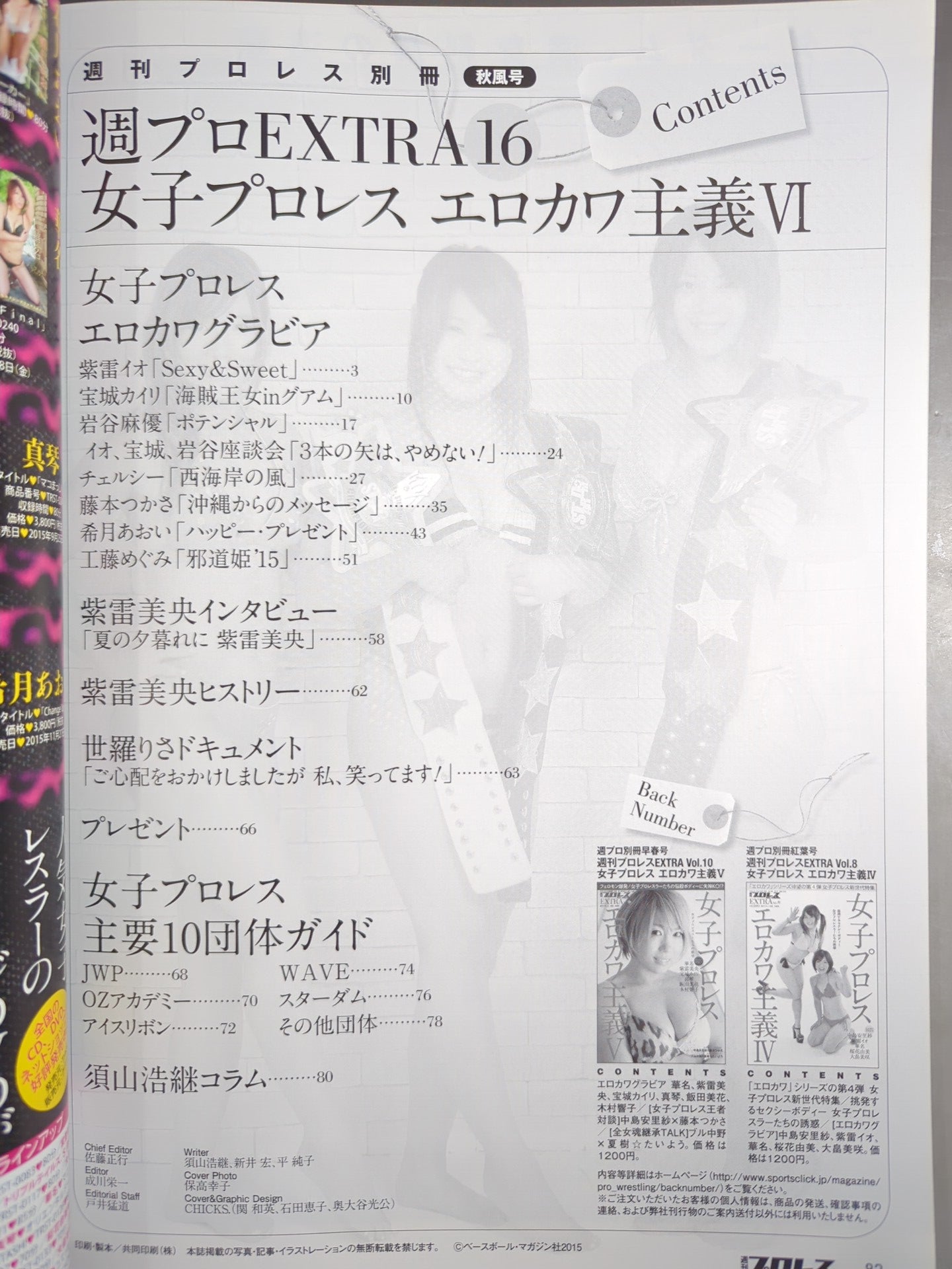 Weekly Pro Wrestling  Appendix 122 "Girls Pro Wrestling  Erokawa-ism VI."