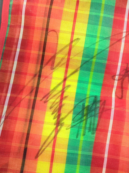 [2 fighters hand signed autograph Maskman Illustration Bag