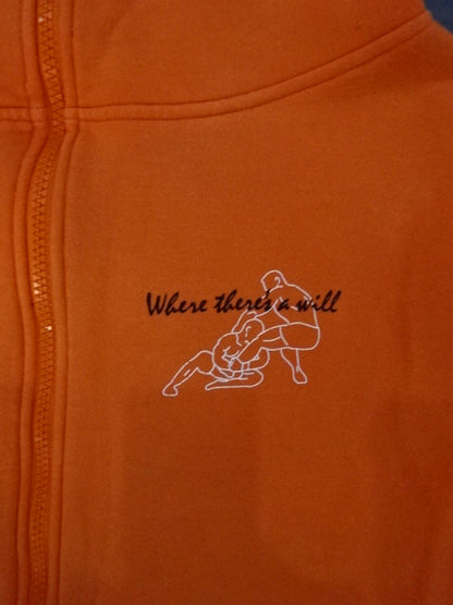 ★ You can become a saku machine! ★ Kazushi Sakuraba Zip Hoodie (1) (Orange)