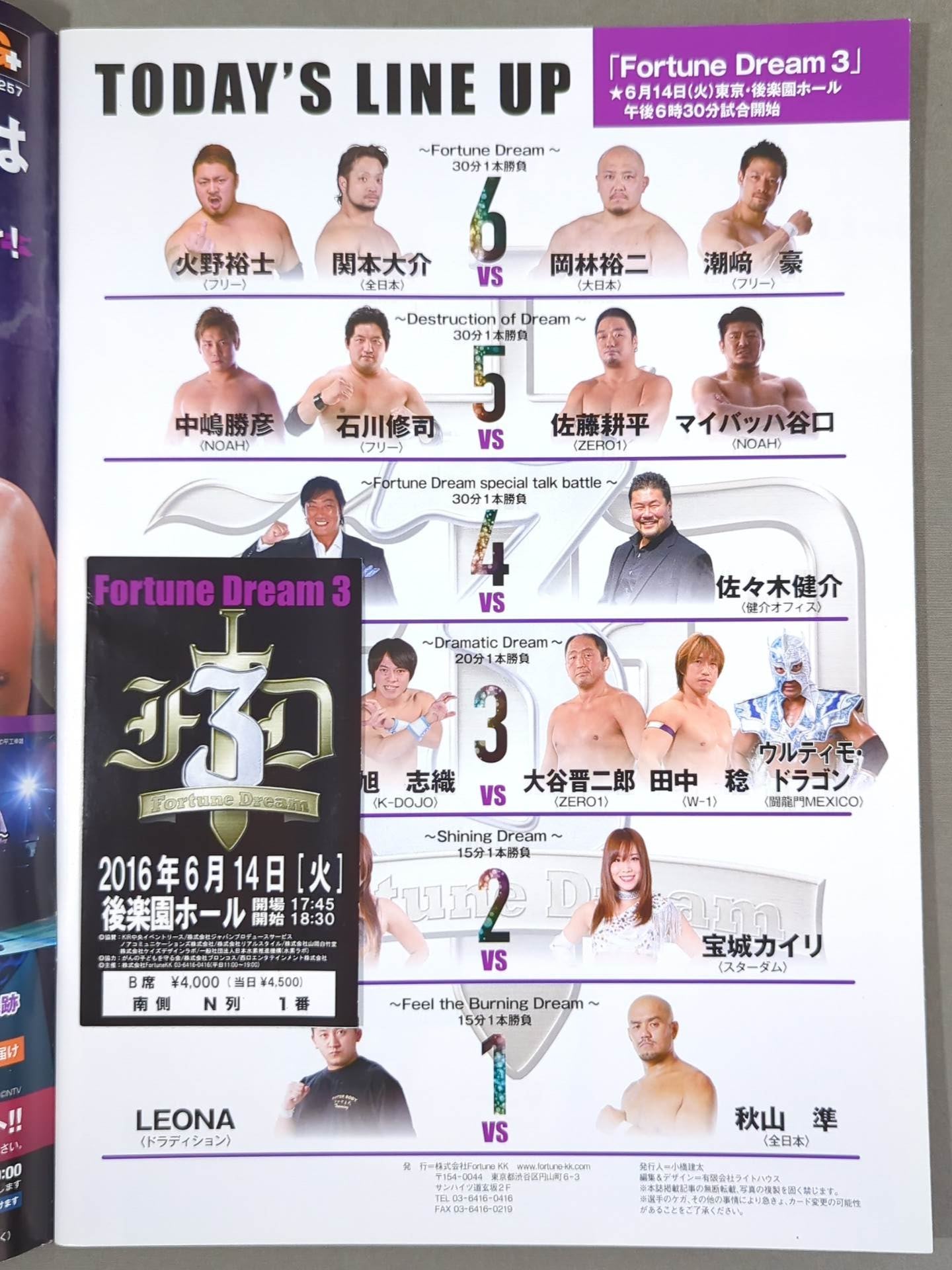 【半券付】Fortune Dream 3 / フォーチュンドリーム3