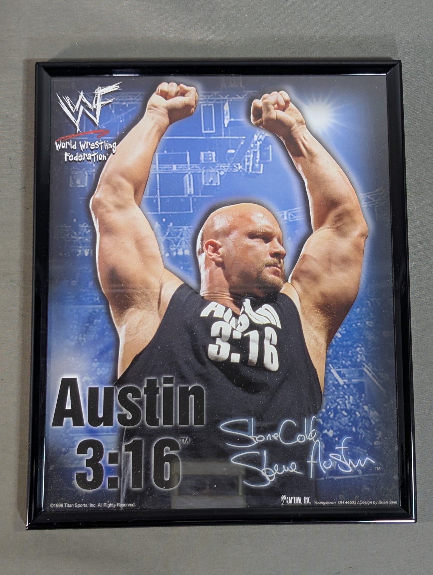 WWF ストーン・コールド・スティーブ・オースチン フレームフォト①