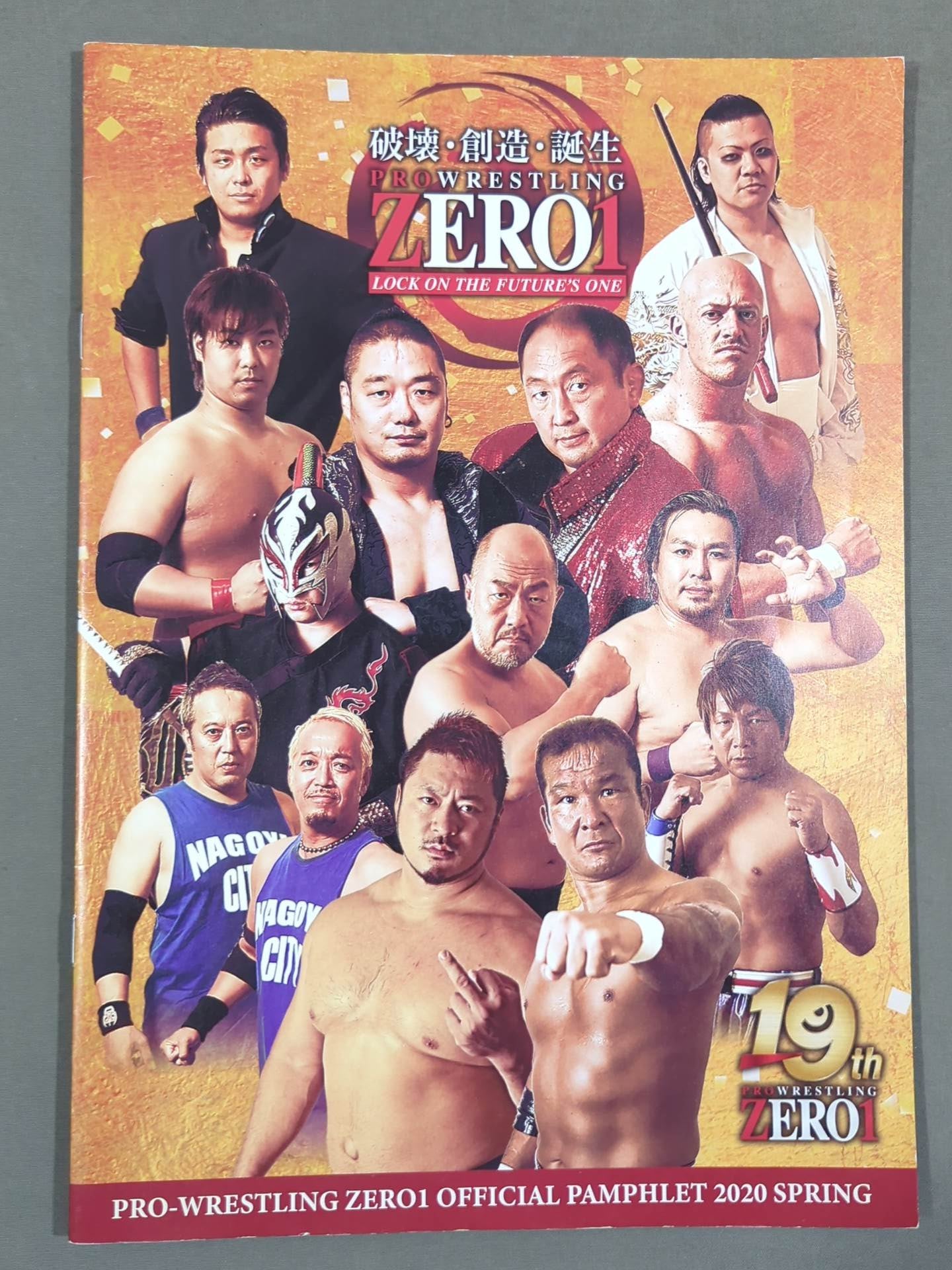 [3 fighters hand signed autograph 】19th PRO Wrestling  ZERO1
