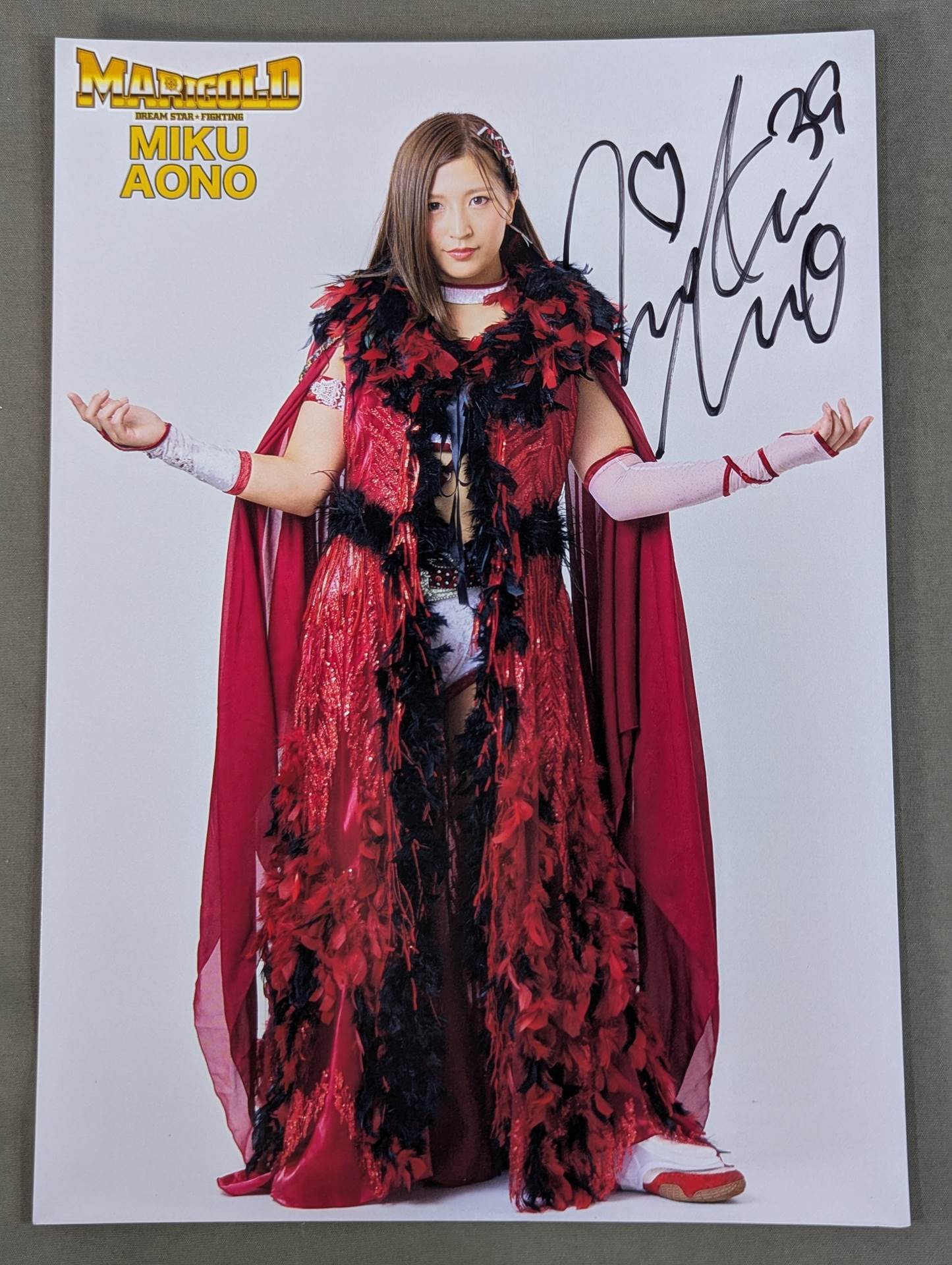 青野未来 直筆サイン入り ポートレート(D-9)