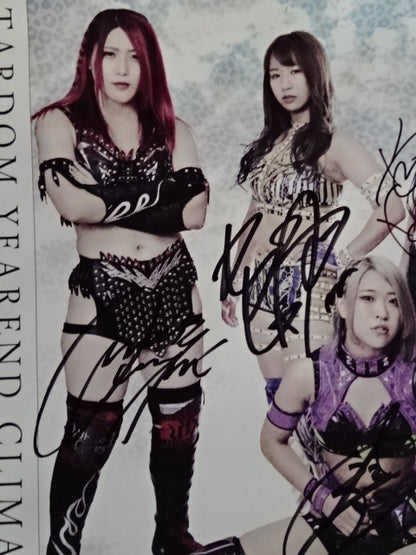[4 fighters hand signed autograph 】STARDOM YEAREND CLIMAX 2020