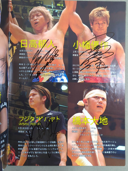 [10 fighters hand signed autograph 】ZERO1 / New Trial~Kishi~ OFFICIAL PAMPHLET