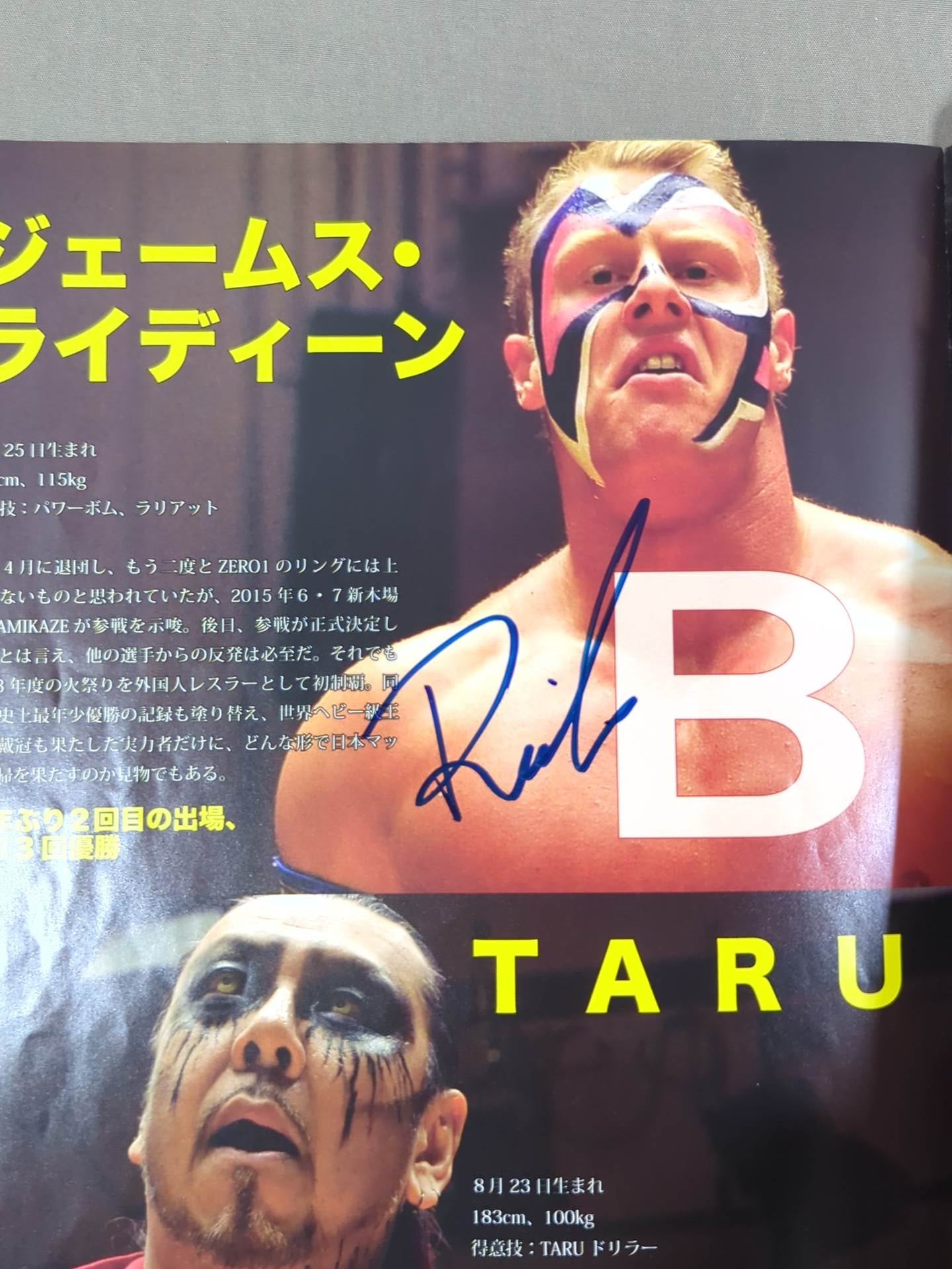 【9選手直筆サイン入り】ZERO1 / ”真夏の祭典” 火祭り2015