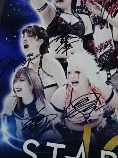 [15 fighters hand signed autograph STARDOM "Stardom 10th Anniversary"