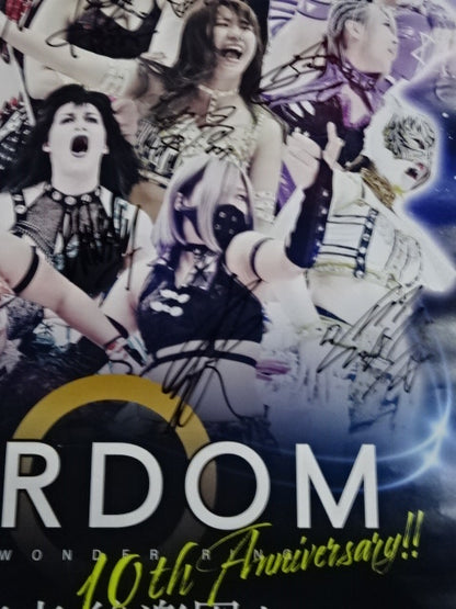 [15 fighters hand signed autograph STARDOM "Stardom 10th Anniversary"