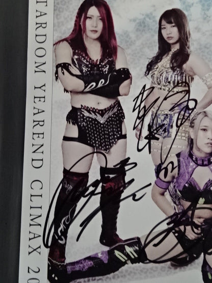 [4 fighters hand signed autograph 】STARDOM YEAREND CLIMAX 2020