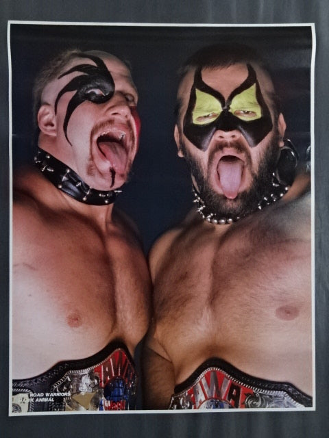 The Road Warriors (Animal & Hawk) GONG JUMBO PIN-UP Wrestling  SELECTION