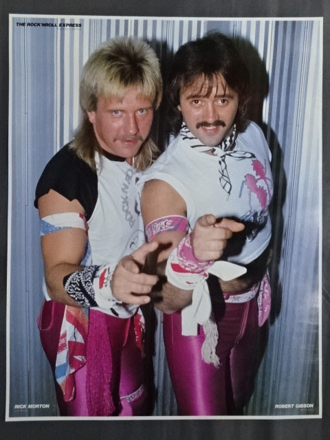 The Rock and Roll Express GONG JUMBO PIN-UP Wrestling  SELECTION