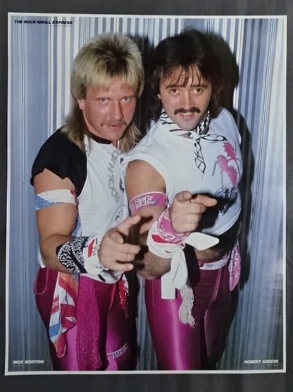 The Rock and Roll Express GONG JUMBO PIN-UP Wrestling  SELECTION