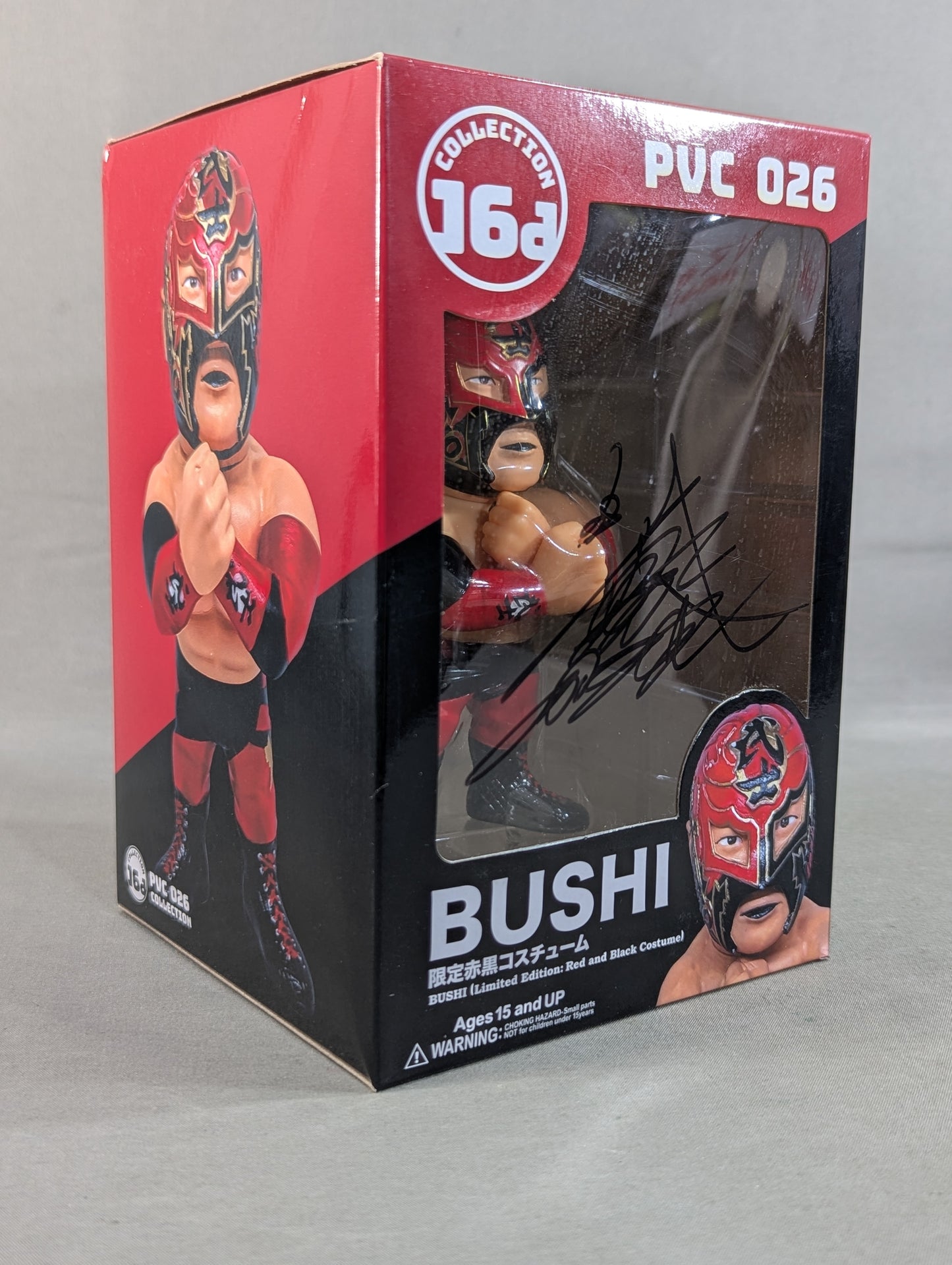 【直筆サイン入り】BUSHI(赤黒コスチュームver.) 16dソフビコレクション