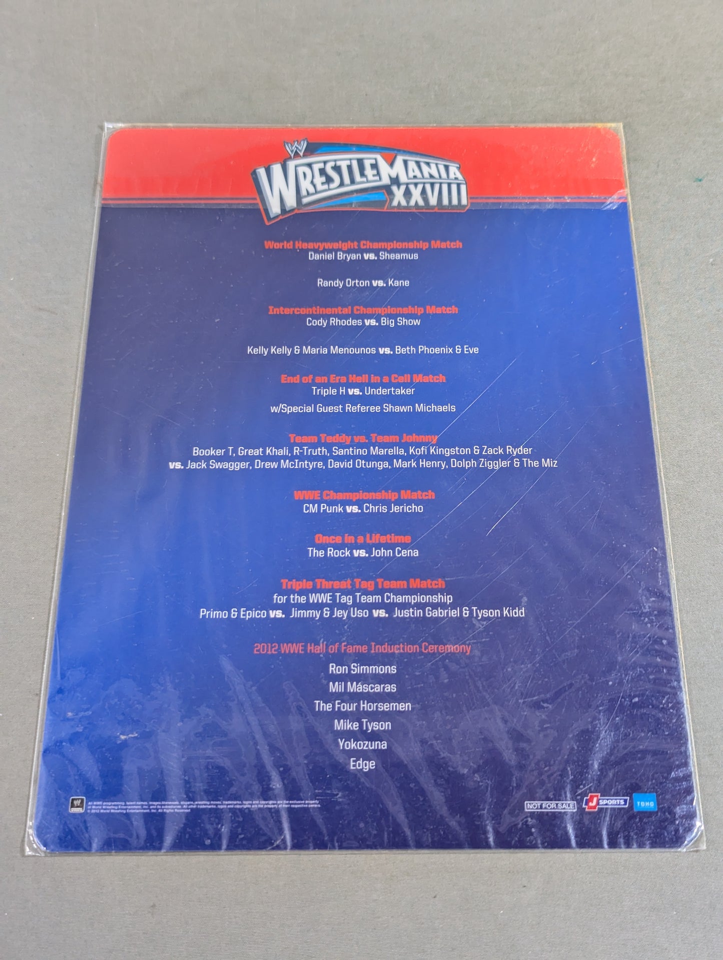 WrestleMania 28 Shitajiki (Pencil board)