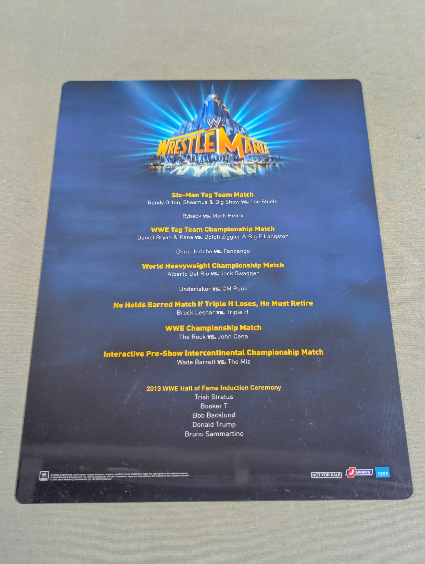 WrestleMania 29 Shitajiki (Pencil board)