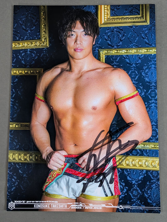 Konosuke Takeshita  hand signed autograph Pro-Photo (A-9)