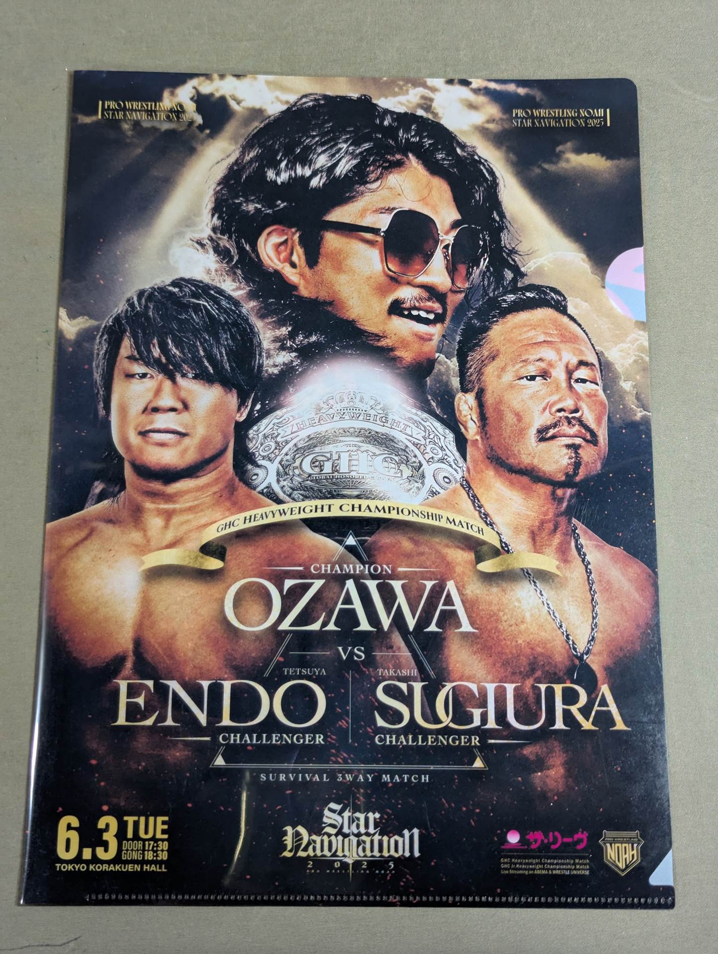 Pro-wrestling NOAH plastic file folder Sets(13)