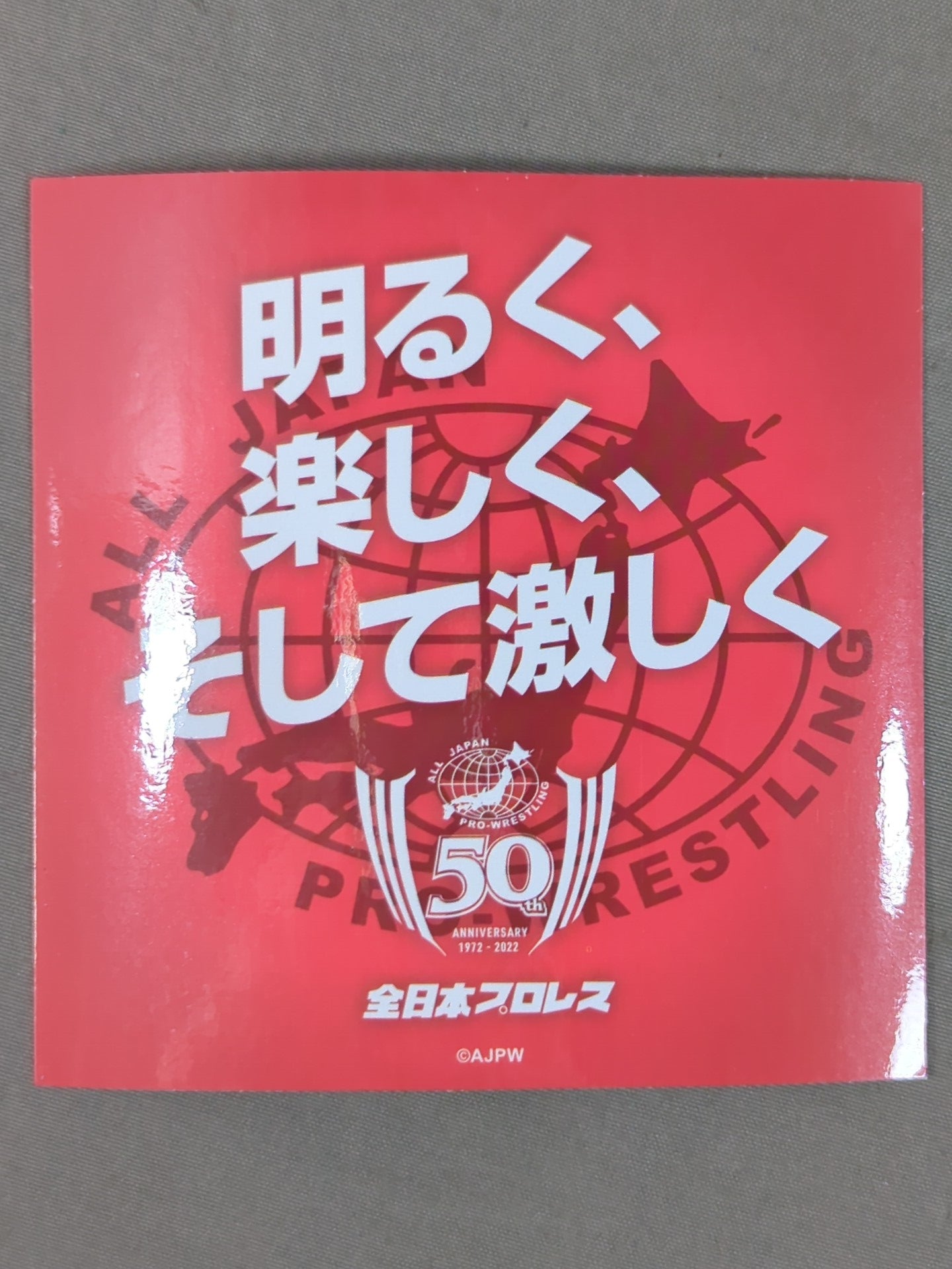 全日本プロレスメインビジュアル 全日本プロレス50周年 クリアファイル＆ステッカーセット