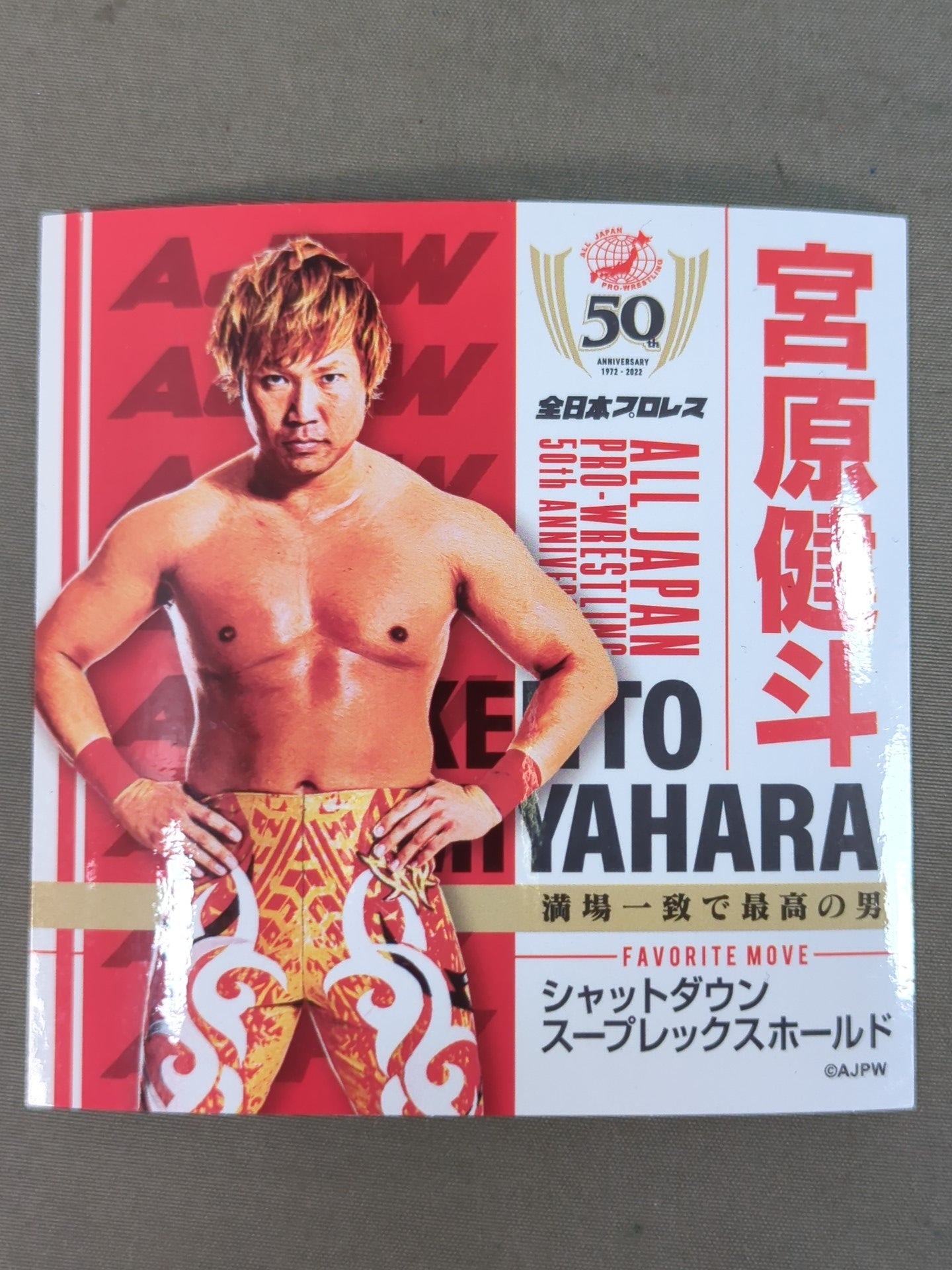 宮原健斗 全日本プロレスプロレス50周年記念 クリアファイル＆ステッカー