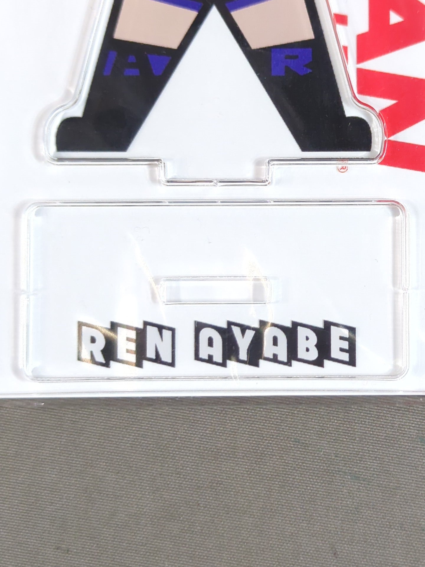 【hand signed autograph】 Ren Ayabe  Character Acrylic Stand Keychain