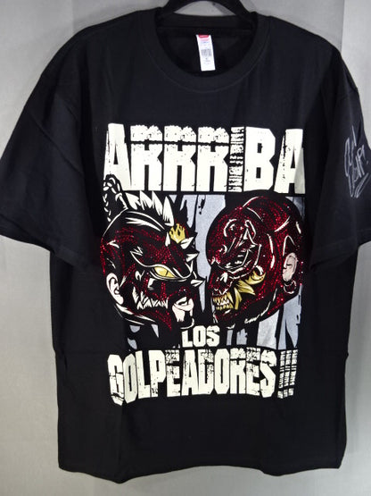 [Handwritten W Sign] Los Golfadores (Alpha Wolf & Dragon Bane ) T-Shirt (1) (Black)