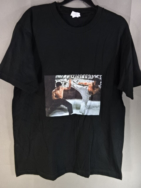 Bruce Lee  Road to the Dragon Picture T-Shirt (1) (Black)