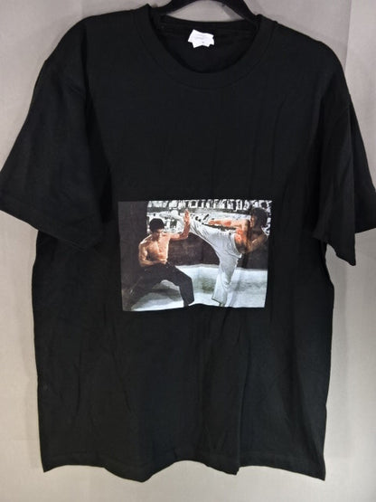 Bruce Lee  Road to the Dragon Picture T-Shirt (1) (Black)