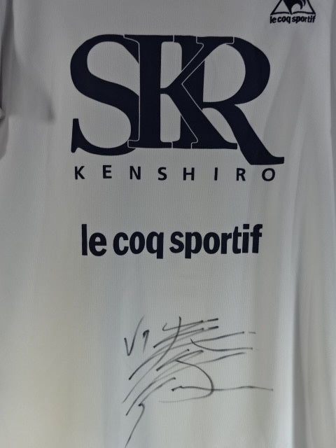【hand signed autograph】 Kenshiro Teraji "SKR" dry T-shirt (1) (white)