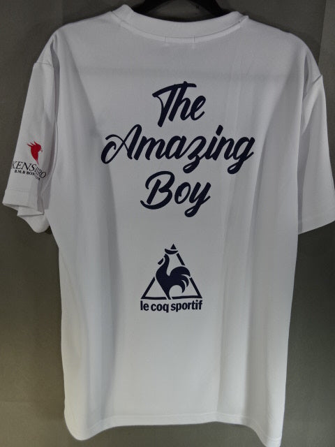 【hand signed autograph】 Kenshiro Teraji "SKR" dry T-shirt (1) (white)