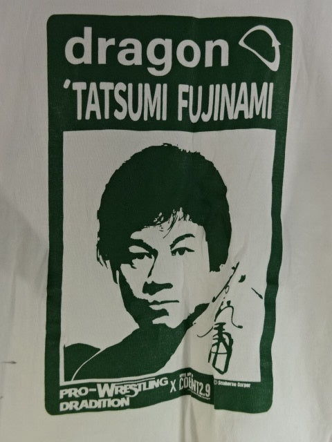 【hand signed autograph】 DRAGON Tatsumi Fujinami xCount2.9 Collaboration T-Shirt (1) (White)