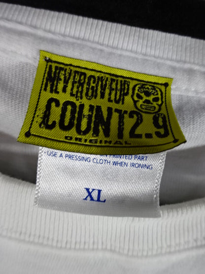 【hand signed autograph】 DRAGON Tatsumi Fujinami xCount2.9 Collaboration T-Shirt (1) (White)