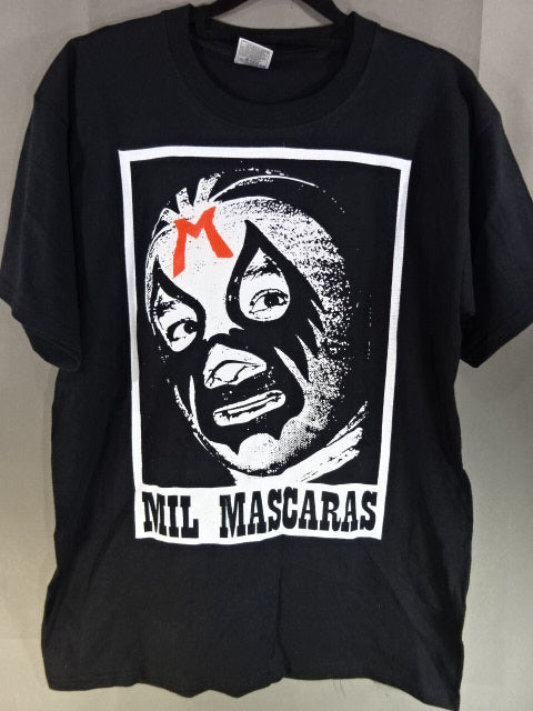 Mil Mascaras  Picture T-Shirt (1) (Black)