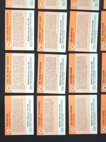 1983 Wrestling All Stars, Series A complete set of 36 cards (unopened)