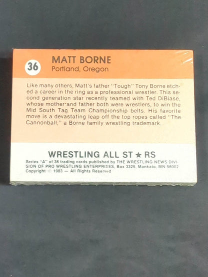 1983 Wrestling All Stars, Series A complete set of 36 cards (unopened)