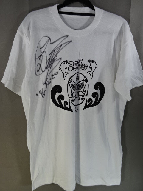 【hand signed autograph】 Super Delfin  Illustrated T-Shirts(1) (White)