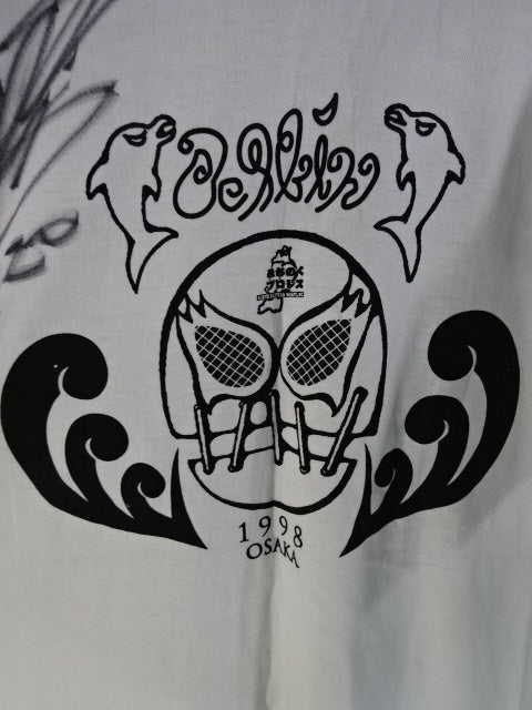 【hand signed autograph】 Super Delfin  Illustrated T-Shirts(1) (White)