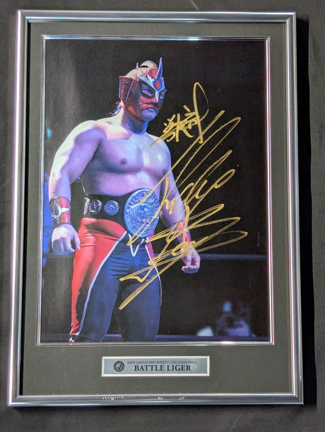 ★限定100★ 獣神サンダーライガー 直筆サイン入り 引退メモリアルフォトフレームパネル