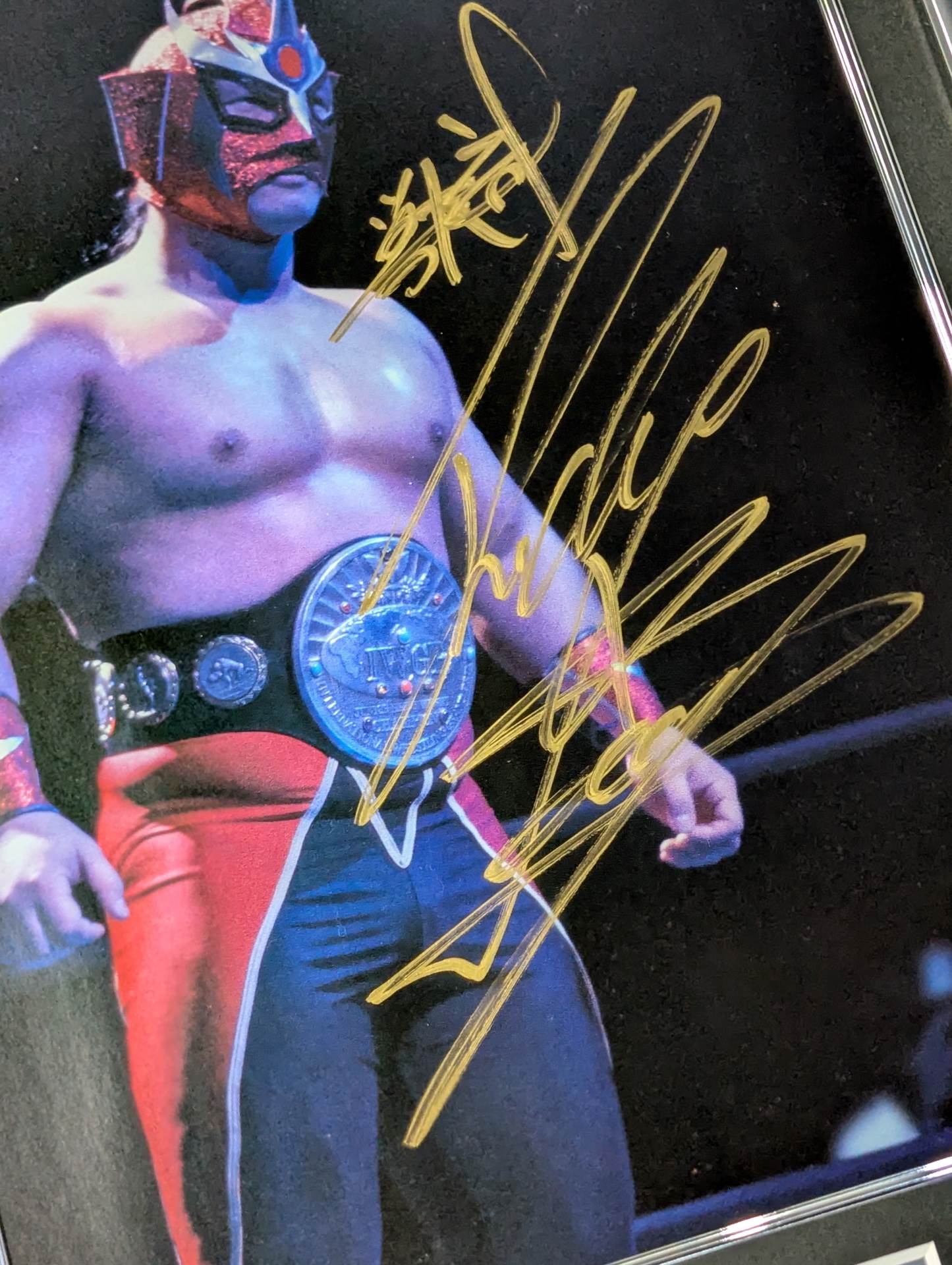 ★限定100★ 獣神サンダーライガー 直筆サイン入り 引退メモリアルフォトフレームパネル