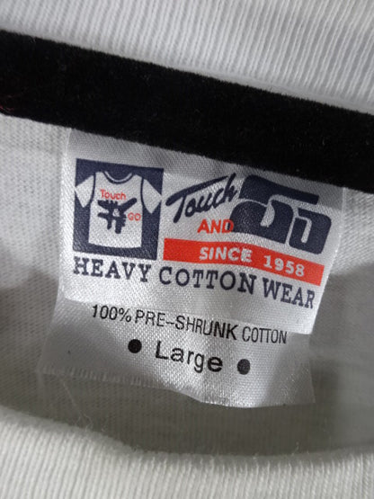 【hand signed autograph】 Shiro Koshinaka  " Samurai T-shirt (1) (white)