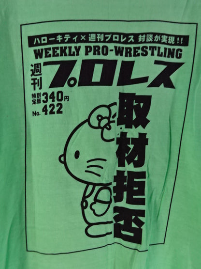 Weekly Pro Wrestling  25th Anniversary× HELLO KITTY Collaboration T-Shirt