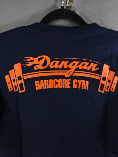【hand signed autograph】 Masato Tanaka  " DANGAN HARDCORE Wrestling  GYM" T-Shirt (1) (Navy)
