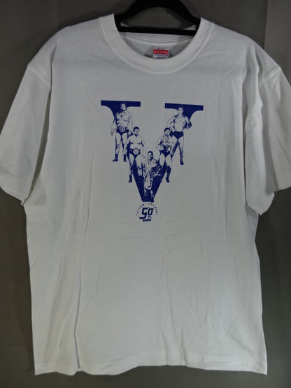 Tatsumi Fujinami  50th Anniversary T-Shirt (1) (White)