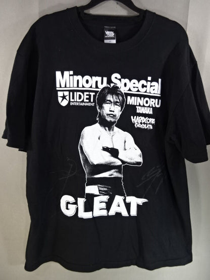 【hand signed autograph】 Minoru Tanaka × HARDCORE CHOCOLATE Collaboration T-Shirt