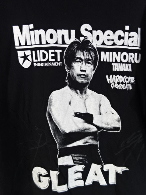 【hand signed autograph】 Minoru Tanaka × HARDCORE CHOCOLATE Collaboration T-Shirt