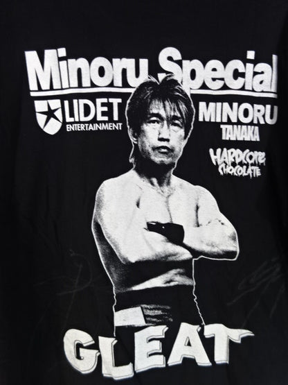 【hand signed autograph】 Minoru Tanaka × HARDCORE CHOCOLATE Collaboration T-Shirt