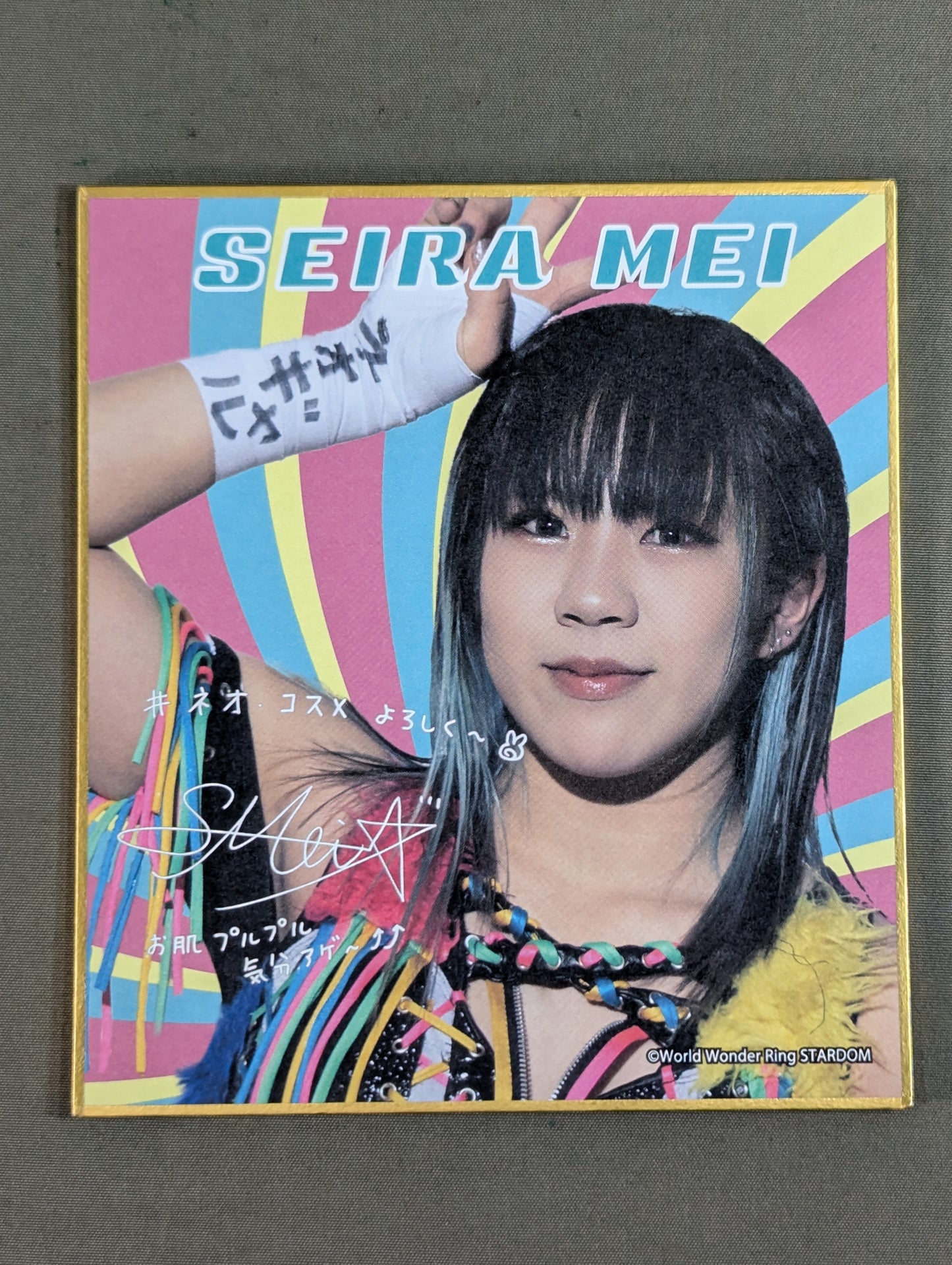 MEI SEIRA  (Mini Shikishi ( Autograph board ) ・Autograph is printed )