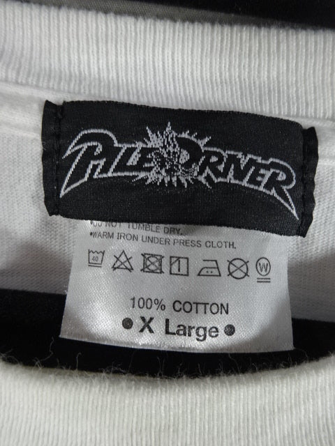 【hand signed autograph】 Minoru Suzuki "GOTCH STYLE PILE DRIVER" T-shirt (4) (white)